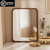 中古风化妆镜壁挂镜子主卧梳妆台镜子方形桌面装 饰镜客厅玄关镜子