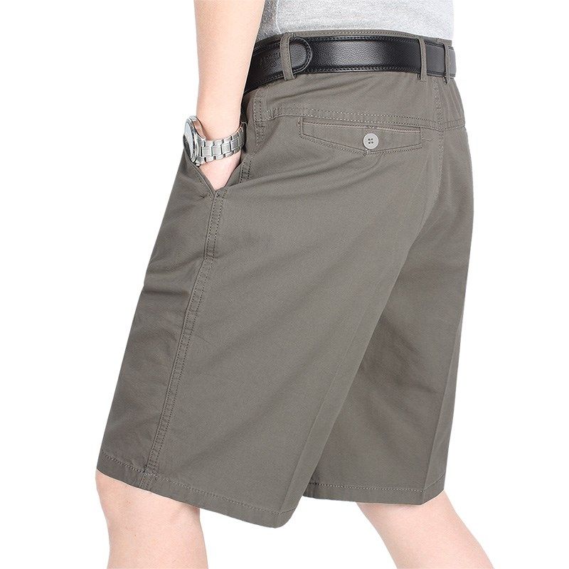 中老年男士纯棉水洗五分裤爸爸夏季西装短裤爷爷宽松薄款休闲裤子,男装,短裤,淘宝优惠券,粉丝福利购,淘宝优惠卷
