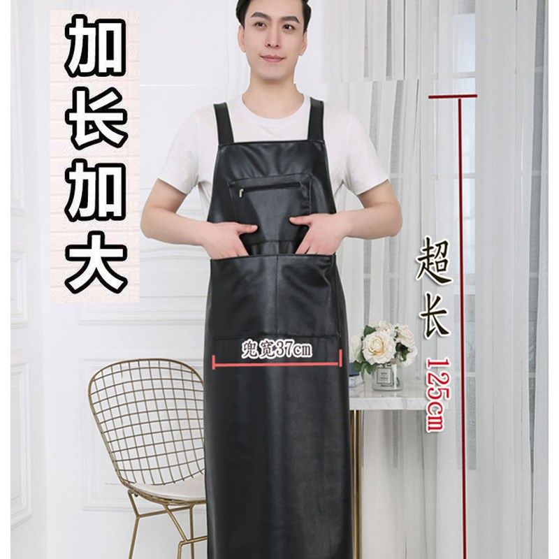 超长加长防水防油皮革围裙拉链兜无袖皮罩衣洗车男女时尚工作服,家庭/个人清洁工具,围裙,淘宝优惠券,粉丝福利购,淘宝优惠卷