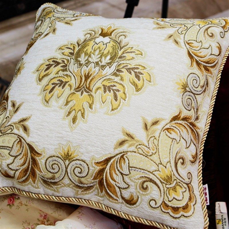 美式欧式桌旗床旗 奢华金丝绣花茶几桌布电视柜旗布雪尼尔圣美绮,居家布艺,桌布,淘宝优惠券,粉丝福利购,淘宝优惠卷