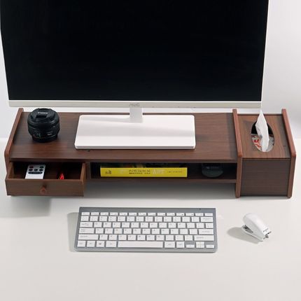 汇星文具 宿舍办公室笔记本电脑增高架 桌面垫高多层收纳置物架