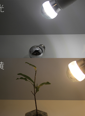 雷欧LED半电镀无影灯泡护眼E27E14螺口220V暖黄光魔豆吊灯光源G45