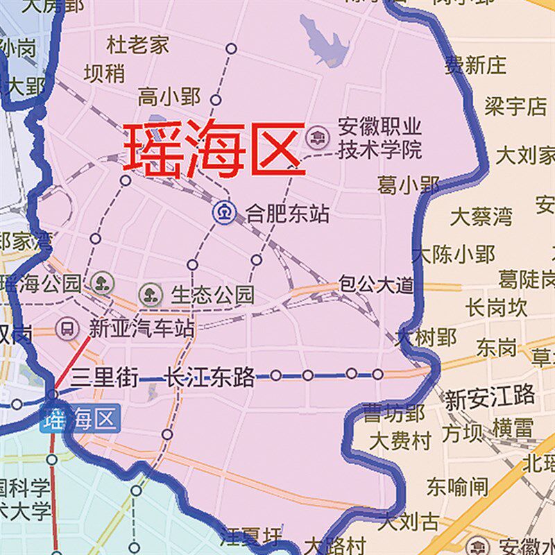 2023新款合肥市地图贴图办公室挂图高清防水墙壁贴超大装饰画定制