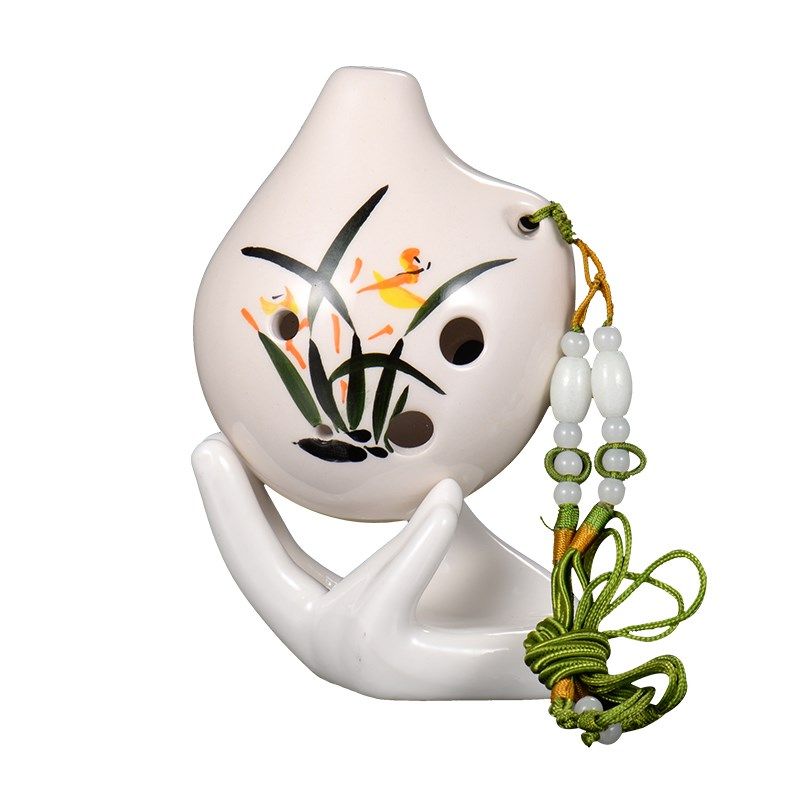 风雅陶笛包邮送手托保护套六6孔中音AC调弯弯手绘型多花色初学