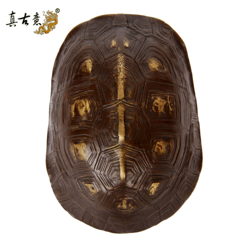 真古意 纯铜乌龟壳摆件文玩手把件铜龟壳六爻工具器具随身工艺品