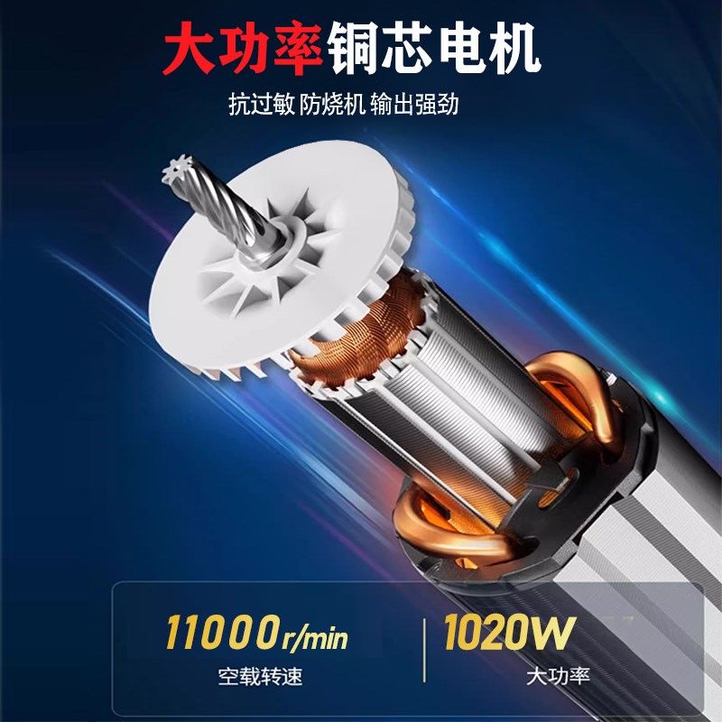 汇普多功能角向磨光机1020w大功率工业级切割打磨抛光手持砂轮机
