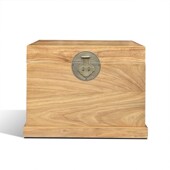 新中式 榆木箱几仿古实木客厅沙发边几方箱官箱实木箱家具