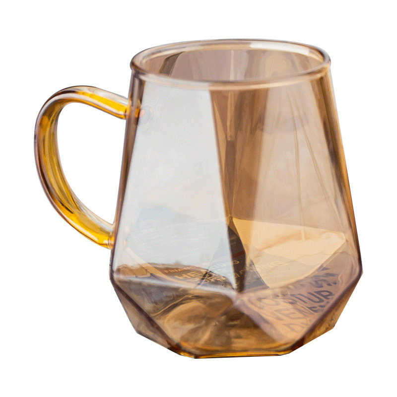 玻璃水杯家用套装耐高温杯子高级感轻奢泡茶杯高颜值凉水喝水杯子