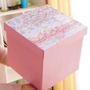 网红盒子生日礼物盒空盒子送女朋友粉色惊喜盒大箱子特大零食空盒