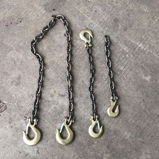 拖车链条双钩吊链起重吊钩叉车行车双挂钩卡链吊石材专用铁链锁链