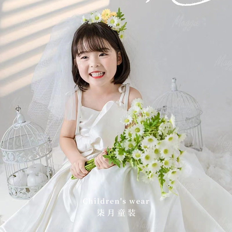 女童礼服轻奢小众高端儿童钢琴演出服花童婚礼小女孩主持人公主裙