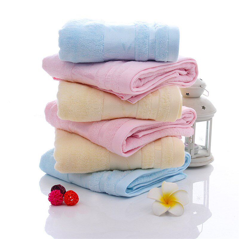 婴儿竹纤维浴巾比纯棉柔软吸水新生儿童宝宝加厚洗澡大毛巾不掉毛