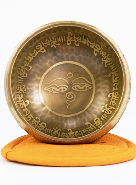 梵木果觉者之眼尼泊尔手工颂钵佛音碗瑜伽钵冥想梵音钵静心钵铜磬