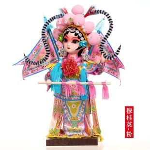 唐人坊绢人 北京特色礼物娟人摆件京剧脸谱 京剧娃娃出国礼品