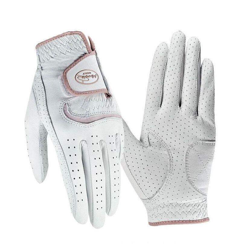 韩国进口高尔夫手套女士全羊皮真皮防滑耐磨舒适透气球童左右双手