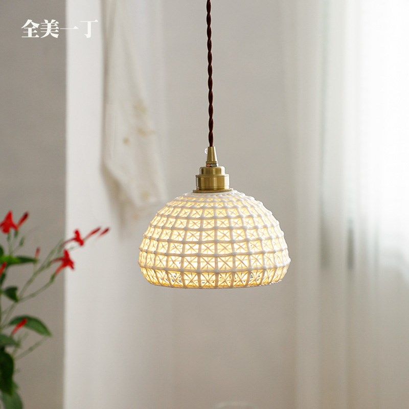 全美一丁北欧简约复古黄铜吊灯单头 日式床头吊灯过道玄关走廊灯,家装灯饰光源,床头/玄关/吧台/过道吊灯,淘宝优惠券,粉丝福利购,淘宝优惠卷