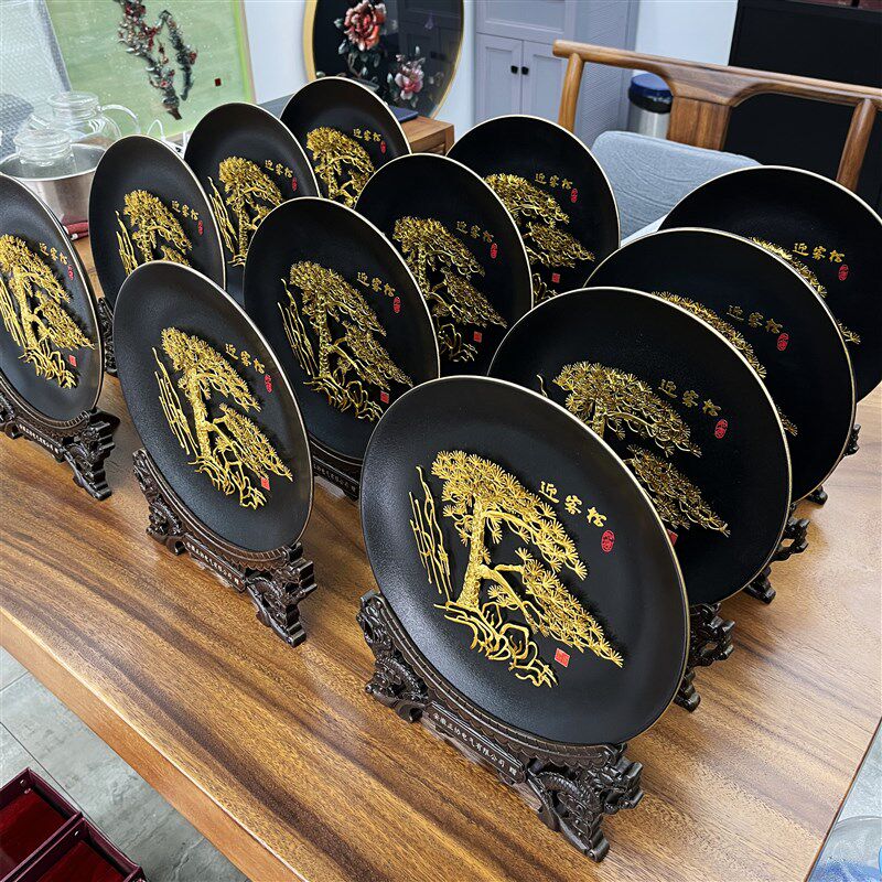 芜湖铁画非遗手工艺中国风迎客松摆件安徽特色伴手礼合肥实体店