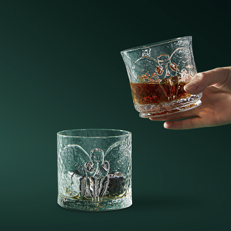 稀奇艺术威士忌玻璃水杯子创意浪漫送男女朋友赠送冰块礼盒装
