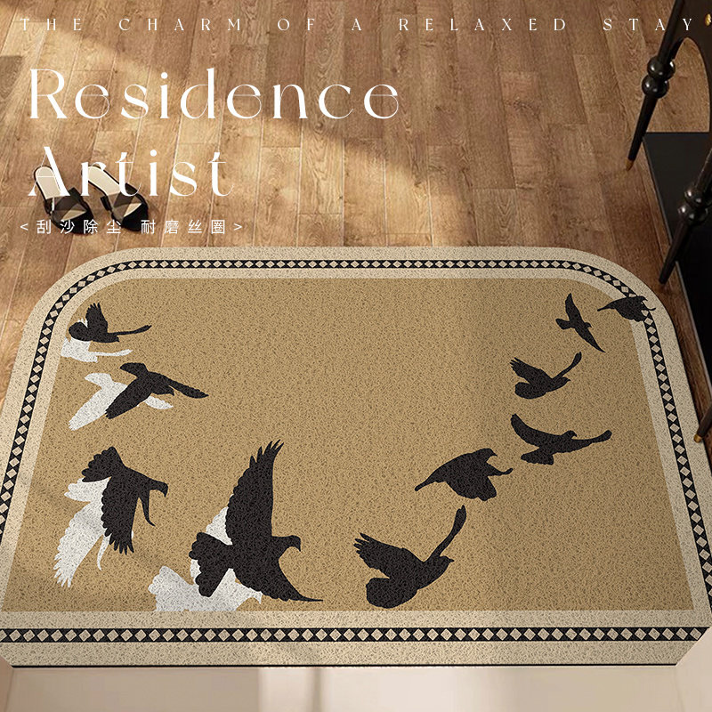 法式复古奶油风入户门丝圈地垫大门口防滑脚垫门垫进门玄关地毯厚,居家布艺,入户地垫,淘宝优惠券,粉丝福利购,淘宝优惠卷