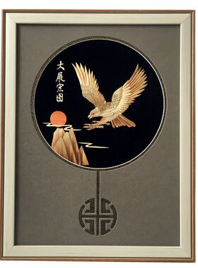 麦秆画麦草画贴画工艺品家居装饰画相框摆件特色礼品出国礼物