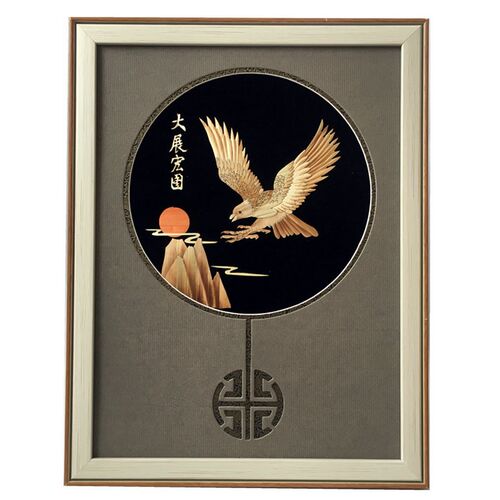 麦秆画麦草画贴画工艺品家居装饰画相框摆件特色礼品出国礼物