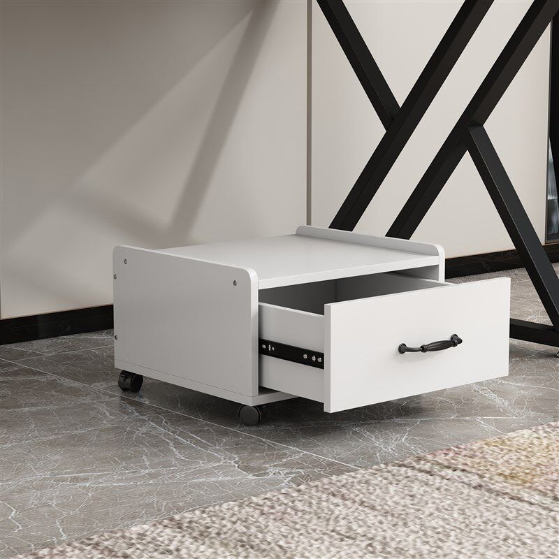 【柜体免组装】移动桌下打印机置物架主机托架办公室收纳架储物柜