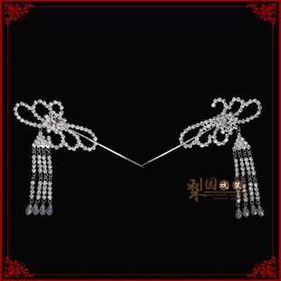 梨园戏装戏曲偏蝴蝶偏花改良偏凤京剧青衣花旦角双光水钻头饰边凤