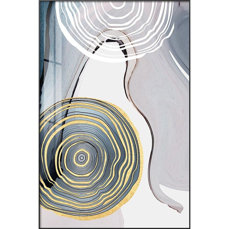 装饰画年轮简约北欧风格树龄命运纹理艺术大副客厅带框轻奢壁挂画