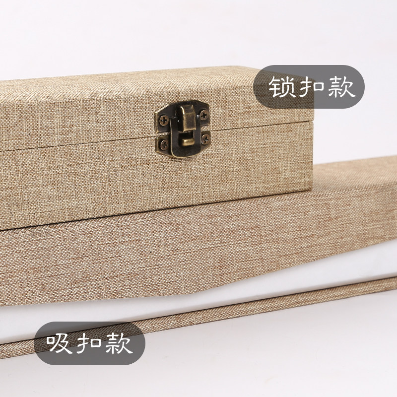 燃灯4-10寸折扇盒扇子礼盒锦盒折扇收纳盒包装盒子古风可定制logo图片