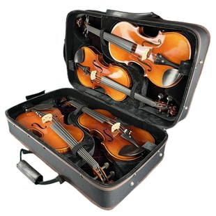 艺鸣乐器-航空版防潮夹板小提琴四琴盒 4四只装 飞机托运登机箱