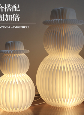 纸阖耶诞发光纸雪人商场橱窗酒店美陈折叠纸雪人摆件创意装饰道具