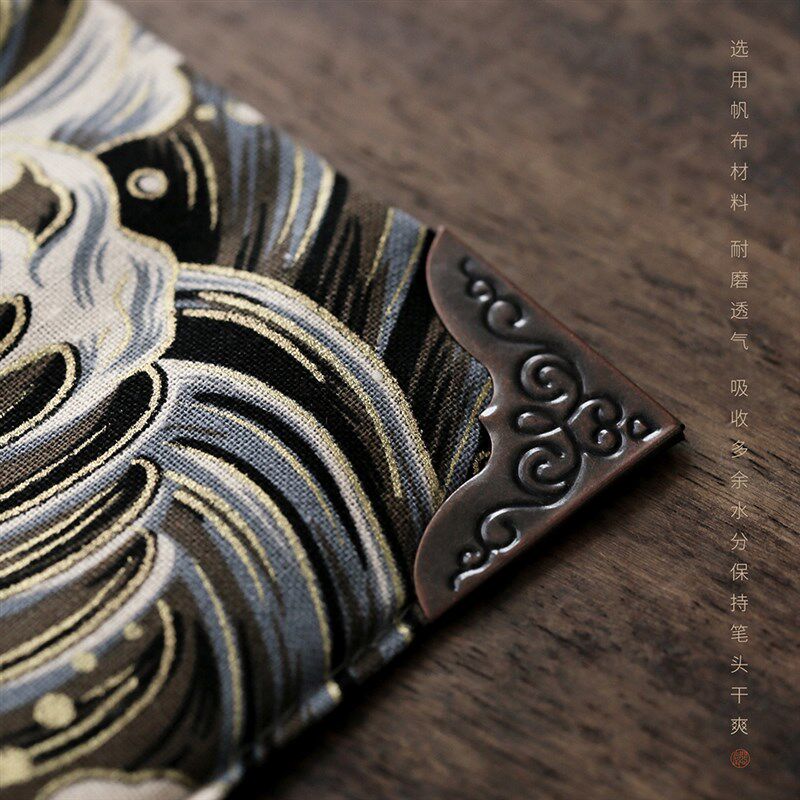 问心堂海浪布艺笔帘笔袋书法收纳笔帘笔卷文房四宝用品书法绘画袋,文具电教/文化用品/商务用品,笔帘,淘宝优惠券,粉丝福利购,淘宝优惠卷