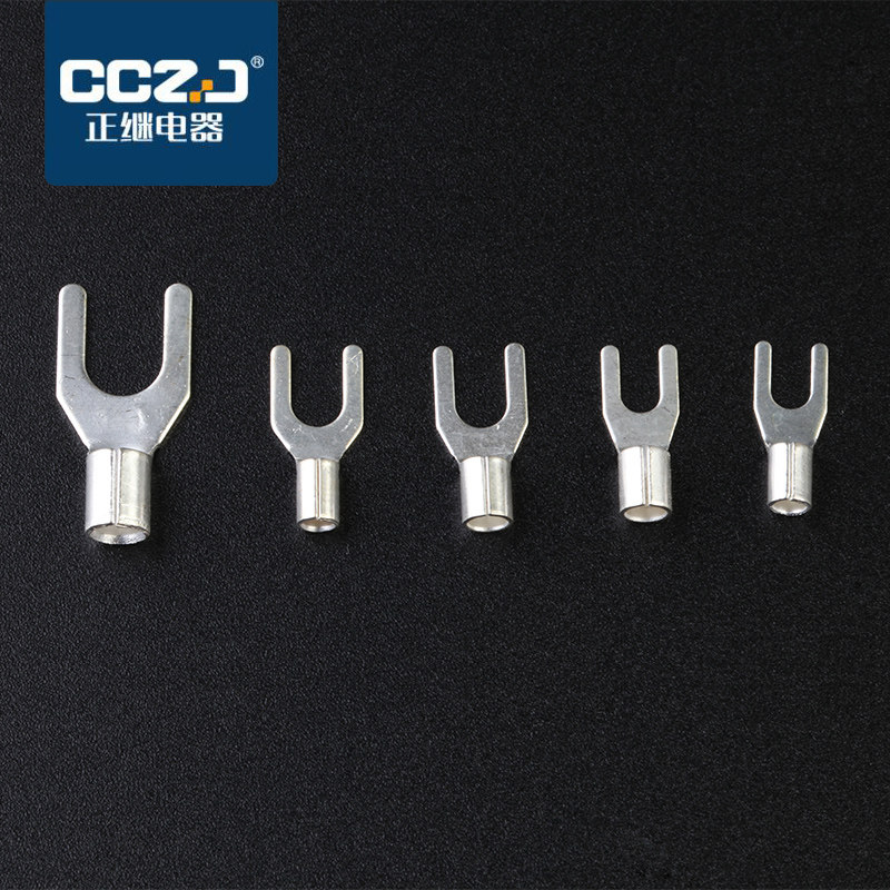 UT35-6冷压裸端子铜鼻子接线耳U型叉形接线压接端子连接器100只