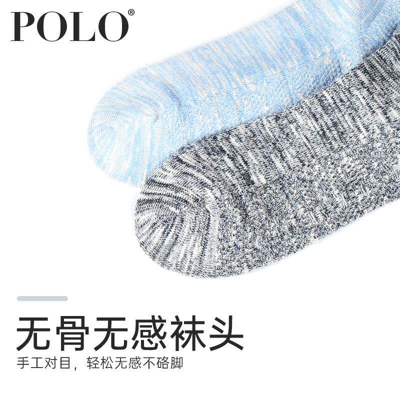 Polo袜子女冬天中厚棉袜秋冬中筒袜女袜子粗棉线复古保暖女士袜子