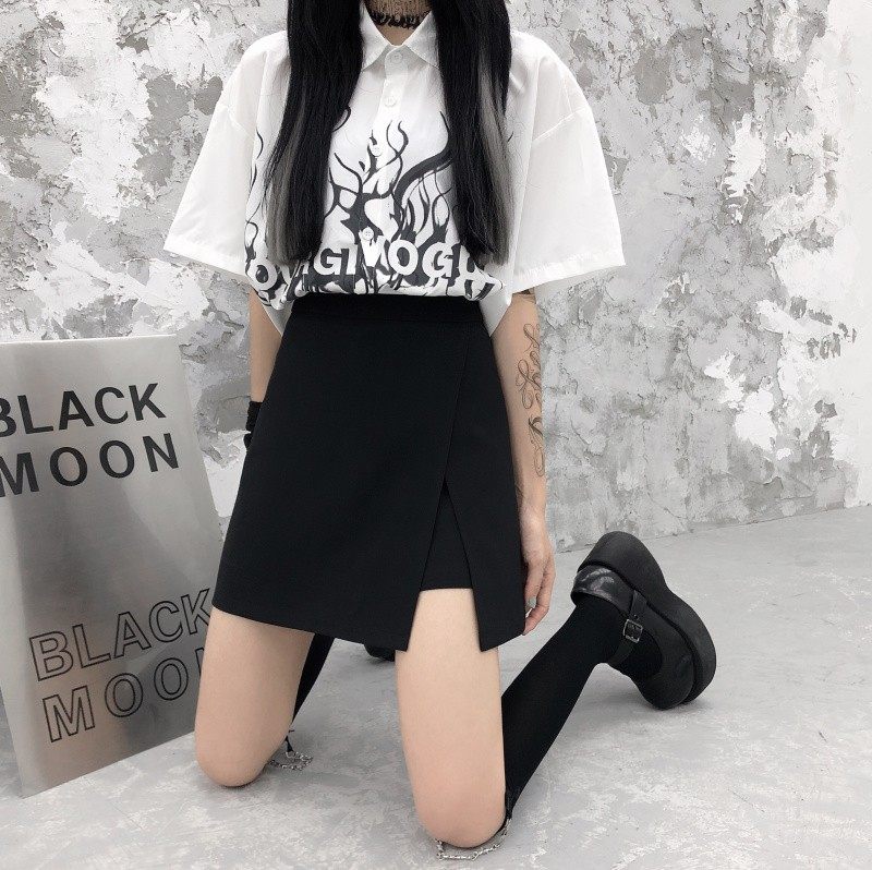 大码包臀开叉a字西装裙半身裙女胖mm高腰职业短裙防走光显瘦200斤