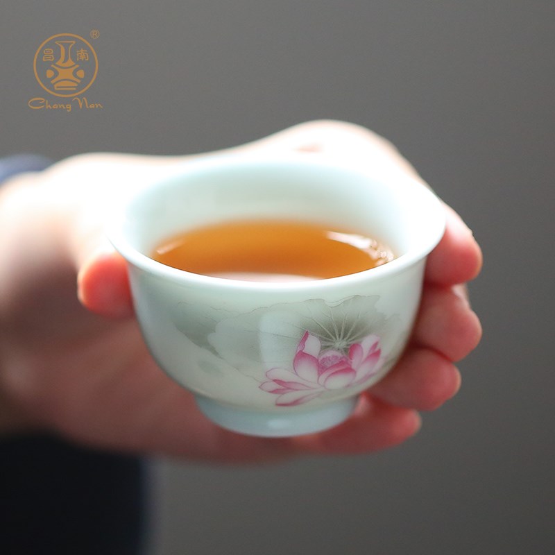 昌南陶瓷景德镇主人杯单杯品茗杯高端功夫茶杯女士小号主人杯单个