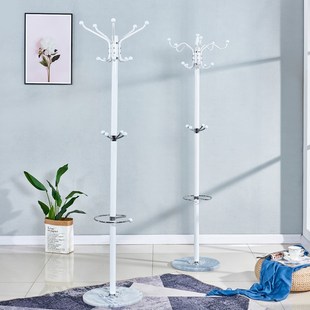 家用简约落地搭衣架铁艺衣帽架室内门厅大衣架客厅卧室挂衣服架子