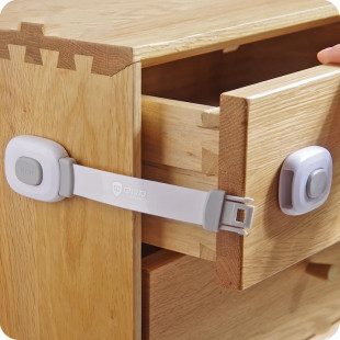 锁扣搭扣白色门栓固定锁门神器简易塑料门扣粘贴式免打孔卡扣插销