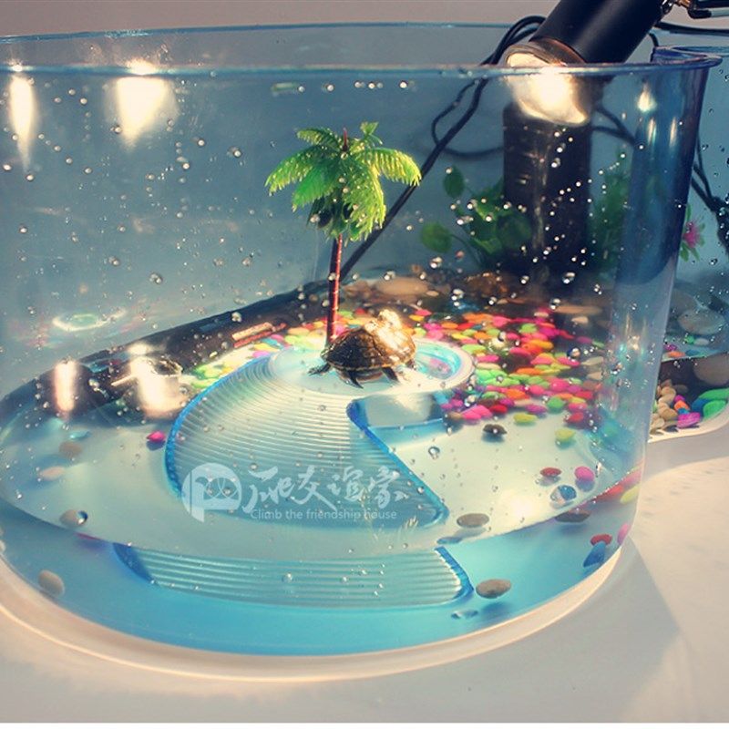 乌龟缸 带晒台鱼缸 水龟椰岛缸宠物龟窝乌龟缸养龟盆大小包邮,宠物/宠物食品及用品,桌面缸,淘宝优惠券,粉丝福利购,淘宝优惠卷