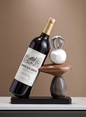 高级感客厅酒柜红酒架装饰摆件 轻奢创意酒行商铺软装葡萄酒架托