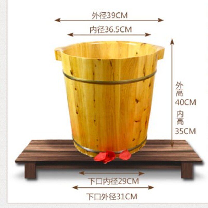 香柏木浴足桶足浴桶泡脚木桶带泡脚桶洗脚加厚爱家新款尾货甩货