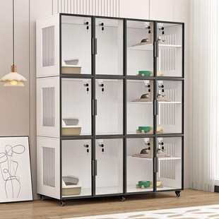 猫笼子猫别墅猫舍豪华玻璃宠物展示柜繁殖笼三层寄养笼大型猫柜屋