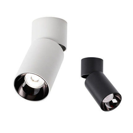 全光谱明装led射灯cob防眩家用玄关过道客厅免开孔万向可调