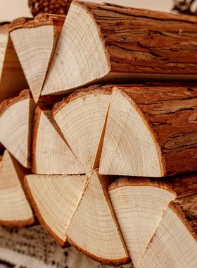 木材摆件壁炉装饰木头民宿木柴原木风乔迁柴火客厅复古柜橱窗进门