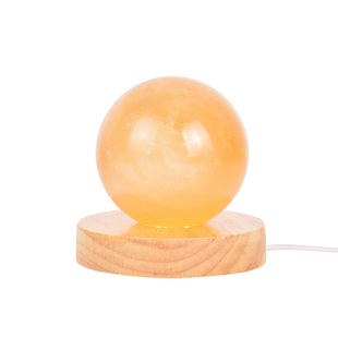 天然水晶球卧室夜灯方解石球氛围灯矿物原石桌面摆件创意装饰灯