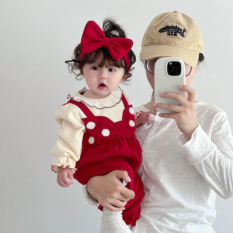 女宝宝喜庆爬服秋季婴儿连体衣宝宝公主周岁礼服百天宴衣服满月服,女装/女士精品,秀禾服,淘宝优惠券,粉丝福利购,淘宝优惠卷