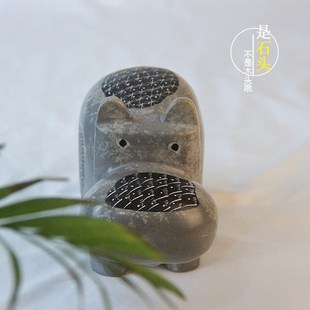 非洲皂石河马大号肯尼亚特产工艺品室内新家装饰品玄关可爱创意礼