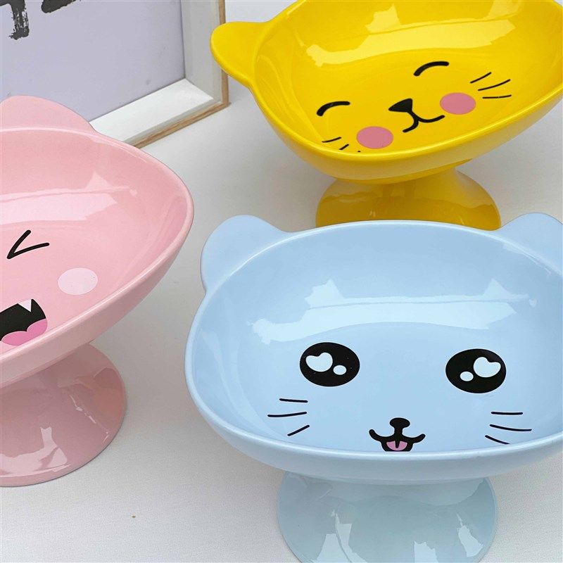 猫碗陶瓷猫型创意卡通猫咪碗防打翻宠物猫食盆水腕零食盘猫头盘子,宠物/宠物食品及用品,猫狗碗/慢食碗,淘宝优惠券,粉丝福利购,淘宝优惠卷