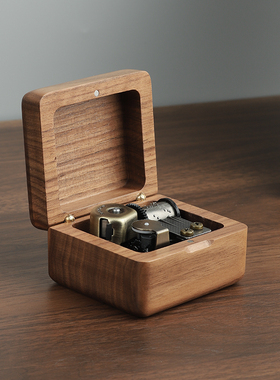 实木质sankyo八音盒女生治愈礼物定制迷你音乐盒天空之城生日快乐