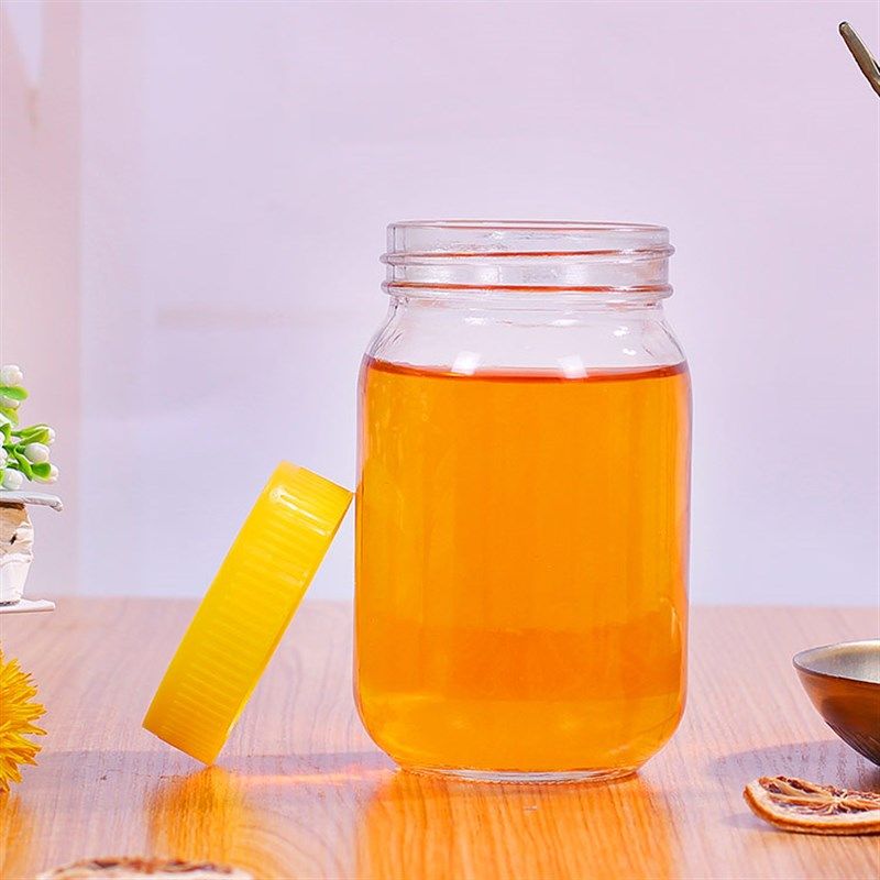蜂蜜玻璃瓶 一斤装蜂蜜瓶子 2斤装塑料盖密封罐 大口圆形储物罐子,厨房/烹饪用具,密封罐,淘宝优惠券,粉丝福利购,淘宝优惠卷